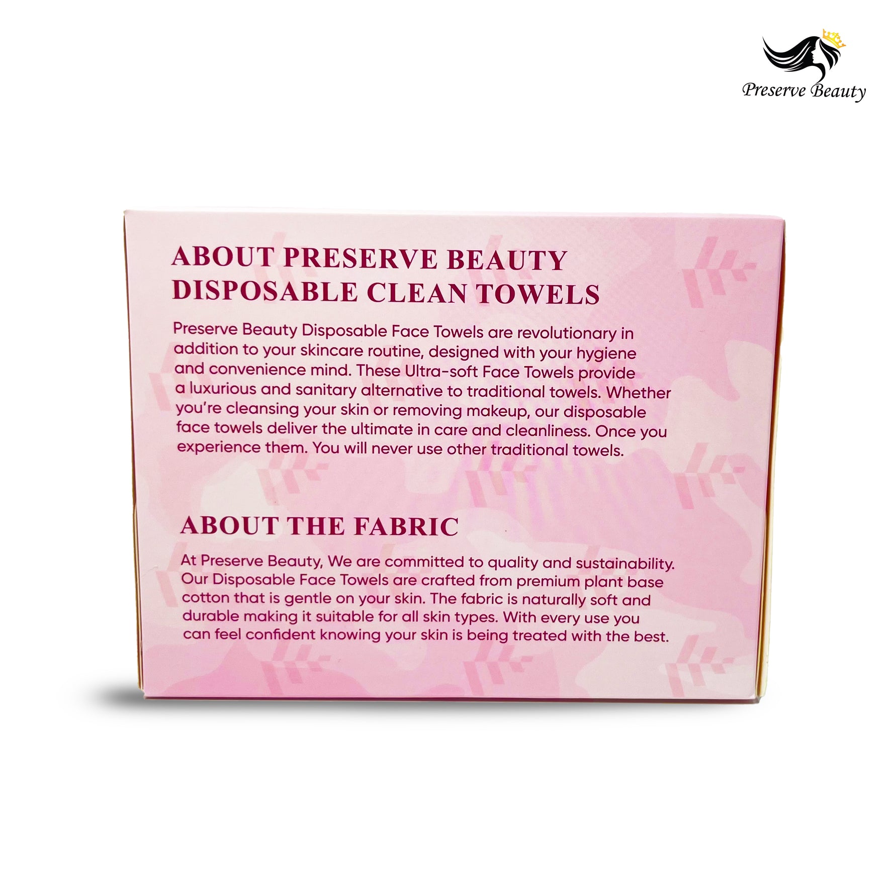 Box of Preserve Beauty disposable clean towels